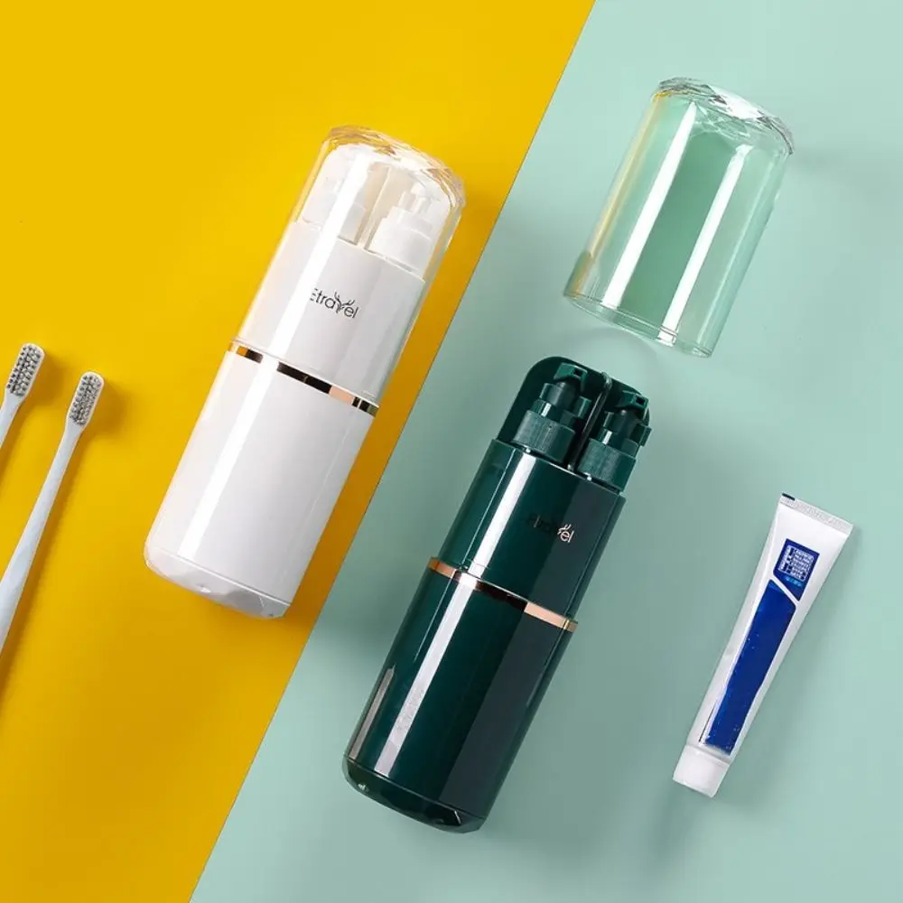Portable Travel Wash Set Toothpaste Shampoo Makeup Storage Bottle Bathroom Accessories Set Outdoor Toiletries Kit Mouthwash Cups