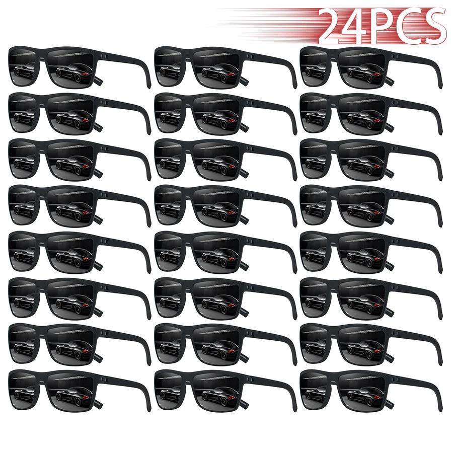 

24PCS Unisex Vintage Checkered Protective Glasses for Driving Cycling Running Mountaineering Fashion Sport Eyewear
