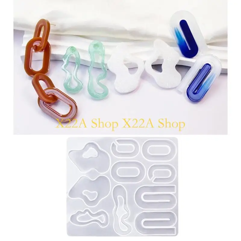 Unique DIY Irregular Earring Molds Necklace Jewelry Pendant Making Mold DIY Crafts Keychain Pendant Mold Gift for Women Girl