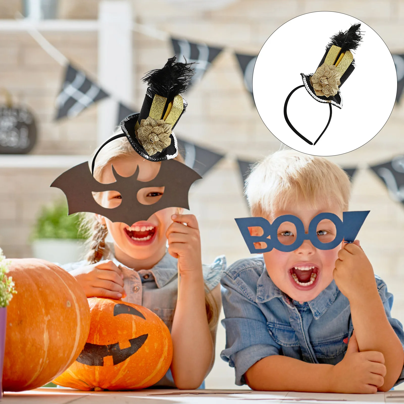 

Retro Hat Headdress Performance Hair Hoop Exquisite Party Decorative Accessory Hat Hairband