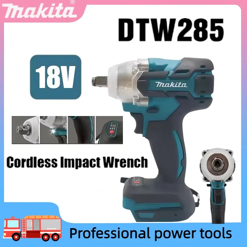 

Makita DTW285 18V Brushless Electric Screwdriver 280N.m 1/2" Socket Rechargeable Drill Driver Compatible For Makita 18V Battery