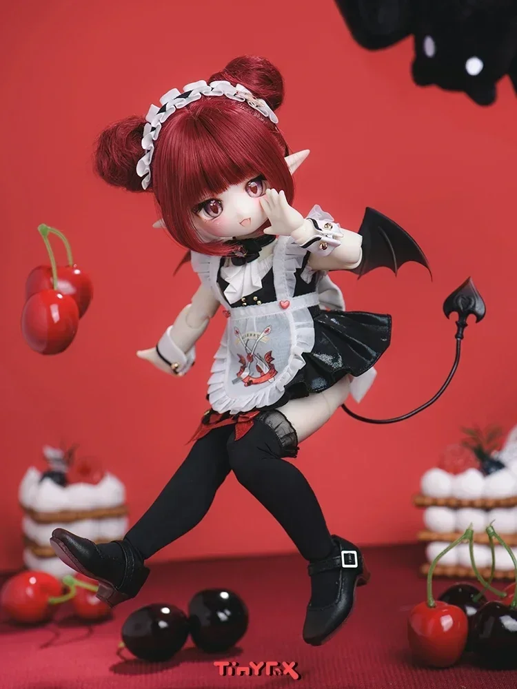 Tinyfox Special Six Point Bjd Demon Cherry Cherrie Jointly Movable Mjd 6 Point Bjd Girl Heart Children Birthday Kawaii Gifts