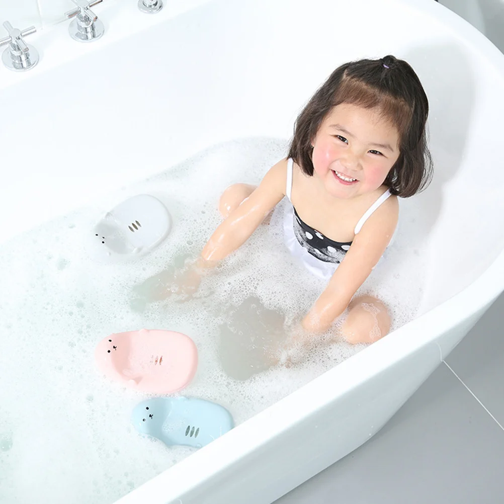 

3Pcs Cartoon Soap Draining Box Portable Soap Container Modern Storage Case for Bathroom Home Travel Lightweight