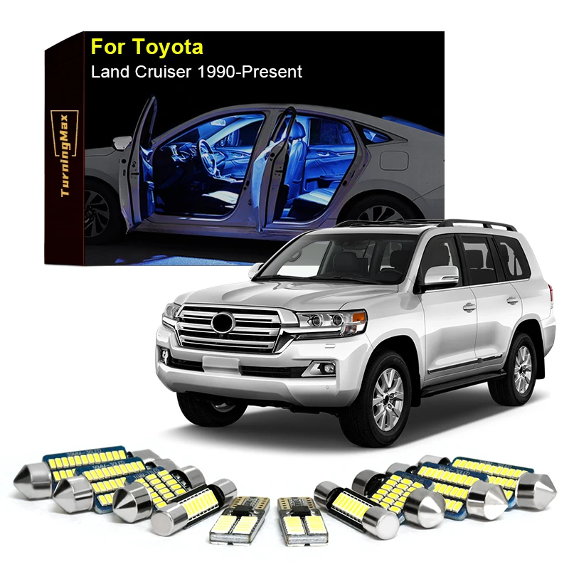 

Canbus Interior Lighting LED Bulb Kit Package For Toyota Land Cruiser 1990-Now Map Trunk Dome Lights Indoor Lamp Car Accessories