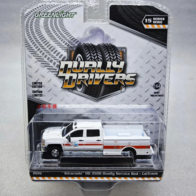 Greenlight 1:64 F-350 شنت الشرطة سيلفرادو 3500 سلسلة محرك مزدوج الإنقاذ مركبة سبيكة يموت الصب نموذج جمع الحلي