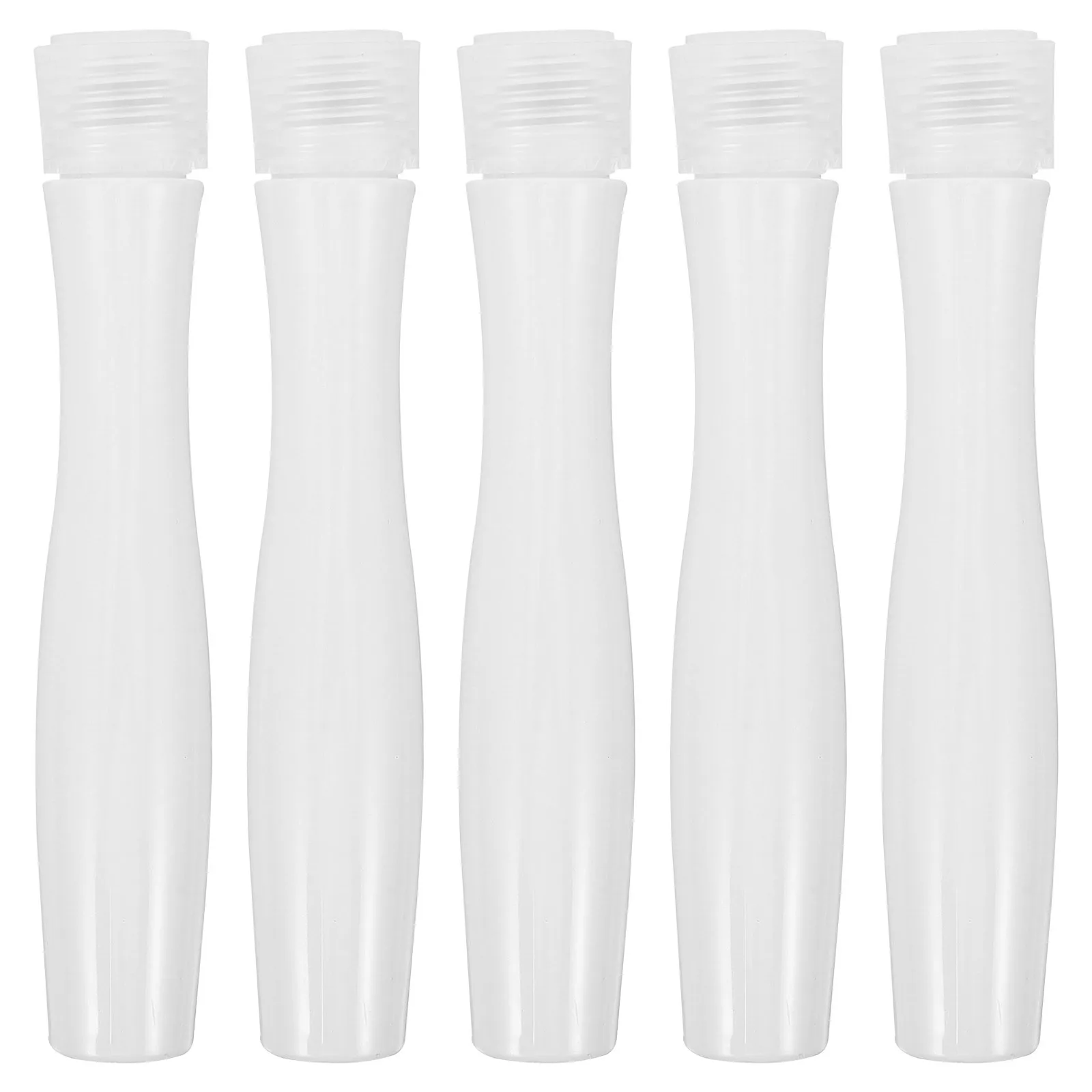 Garrafa de aroma vazia compacta, 5 peças 15ml material pp grosso sem vazamento fácil recarga multiuso roll-on perfume sub-garrafa