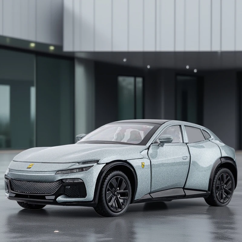 1:32 Purosangue FUV محاكاة سبيكة سيارة فاخرة نموذج ثابت الديكور الصوت ضوء سيارة رياضية لعبة طفل هدية #1