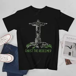 Unisex Men Christ The Redeemer Rio Brazil for Rio De Janeiro Tshirt Tees T Shirts Women Boys 100% Cotton T-Shirt