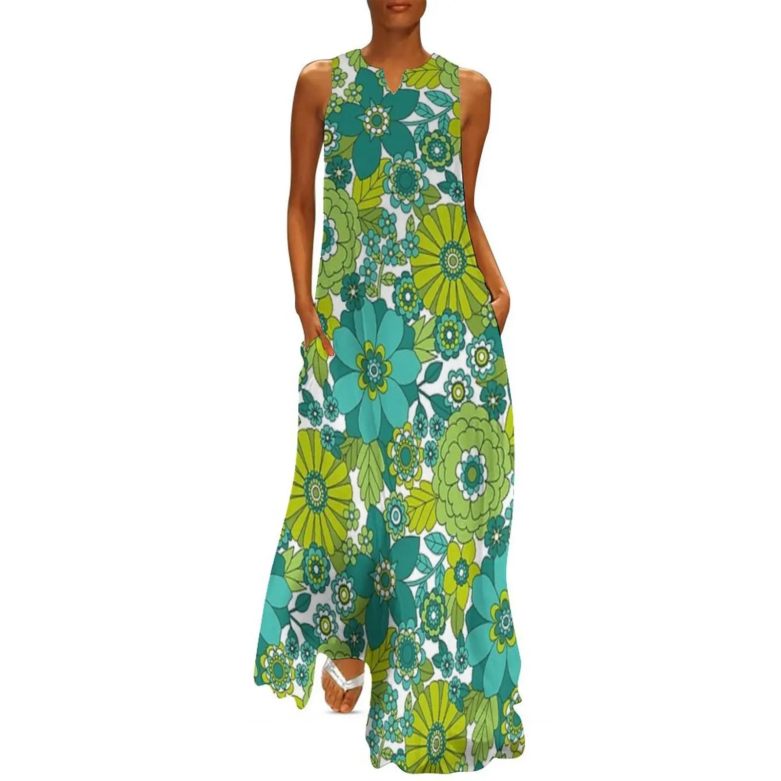 

Groovy Blooms Long Dress cocktail dresses Women's summer dress wedding dresses for parties women's evening dresses 2025