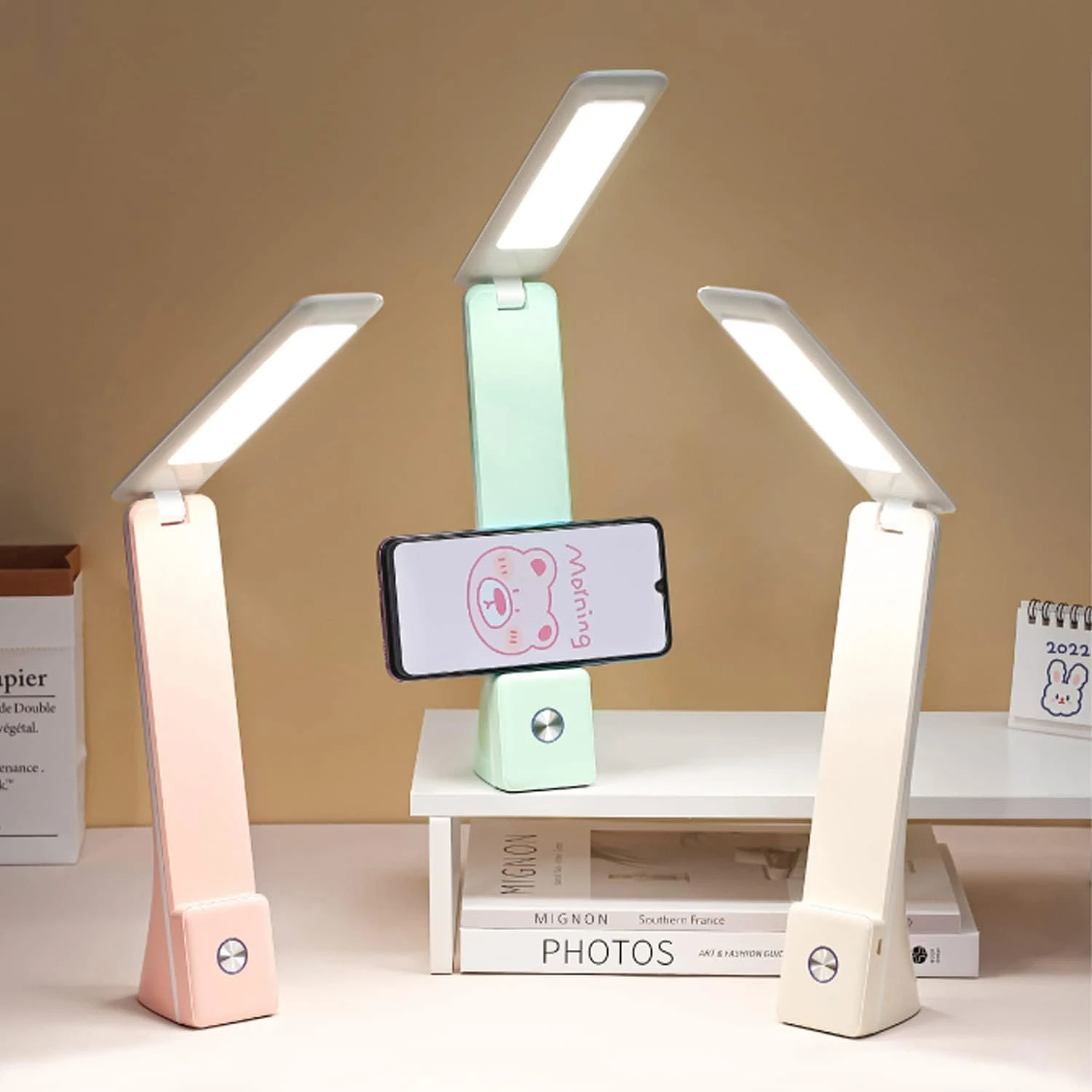 Enhance productivity and comfort with this sleek, modern portable LED desk lamp in vibrant pink. The perfect addition to your st