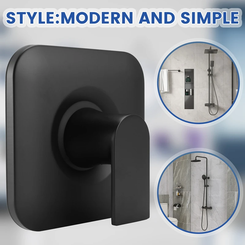 BAAG-Genta LX Nickel spazzolato T2471 Maniglia a leva per doccia moderna con bilanciamento della pressione, valvola richiesta, T2471BN