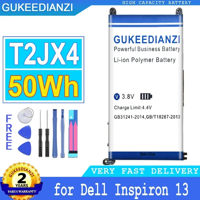 50Wh GUKEEDIANZI Battery T2JX4/3CRH3 for Dell Inspiron 13 5000 5368 5378 7368 14 7000 7560 7460 5567 15MF PRO-1508T FW8KR