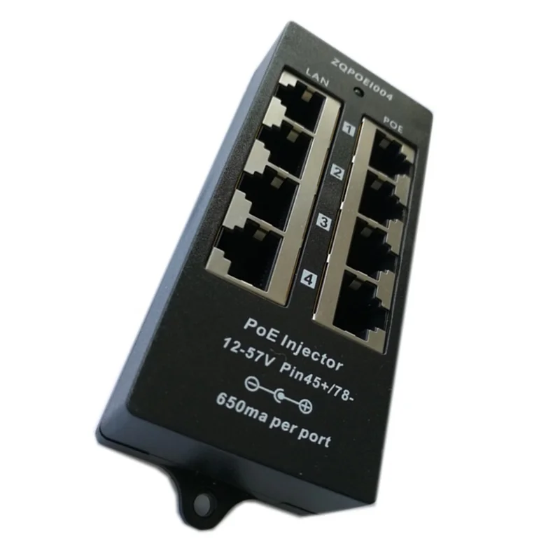 Gigabit POE แหล่งจ่ายไฟ Power Injector สําหรับกล้อง Poe 48V, อุปกรณ์เครือข่ายทํางานติดผนัง-AU47