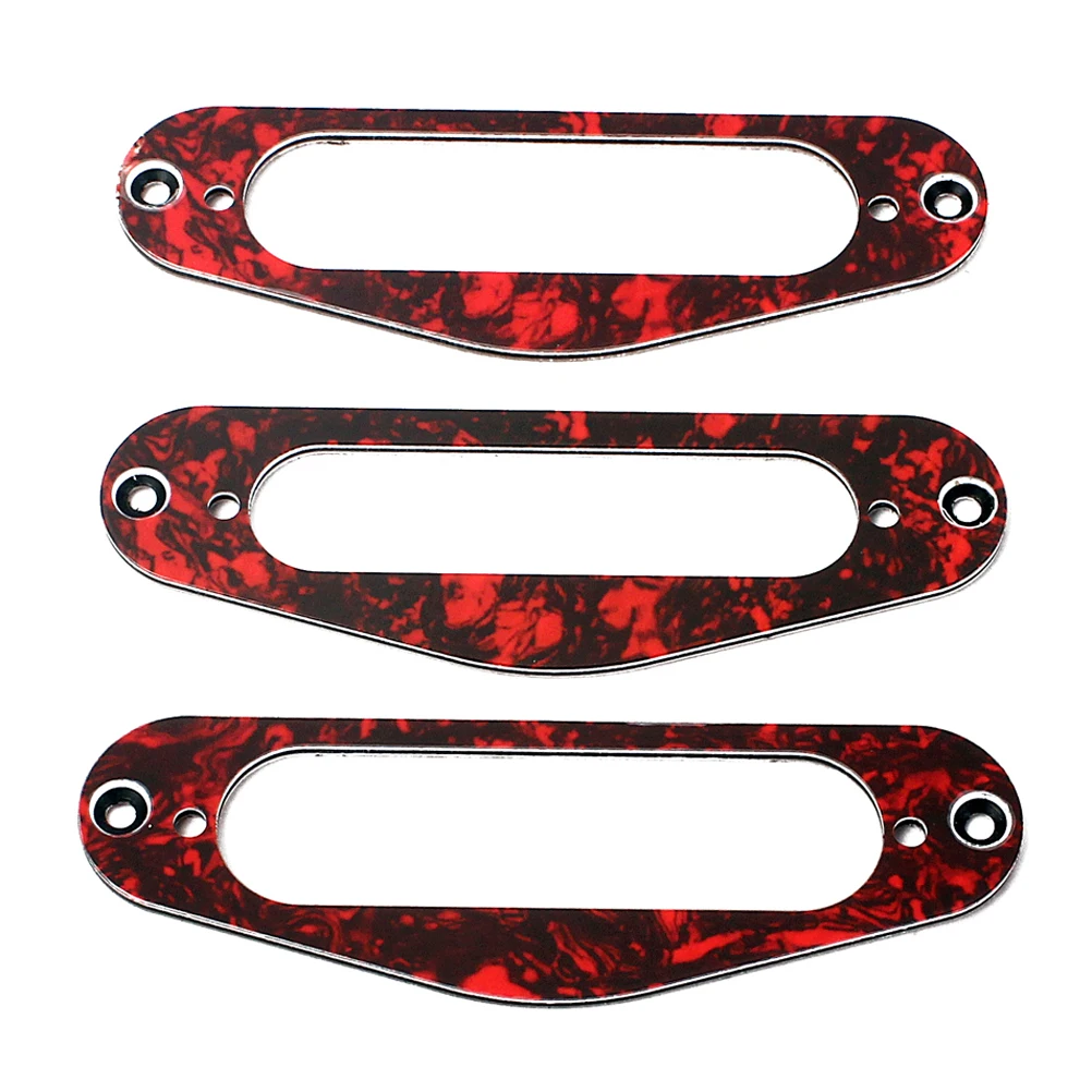 

3pcs Pickup Pickup Mounting Ring Frame Red Single Coil Electric Parts Humbucker Mounting Ring TL Style Durable Accessories