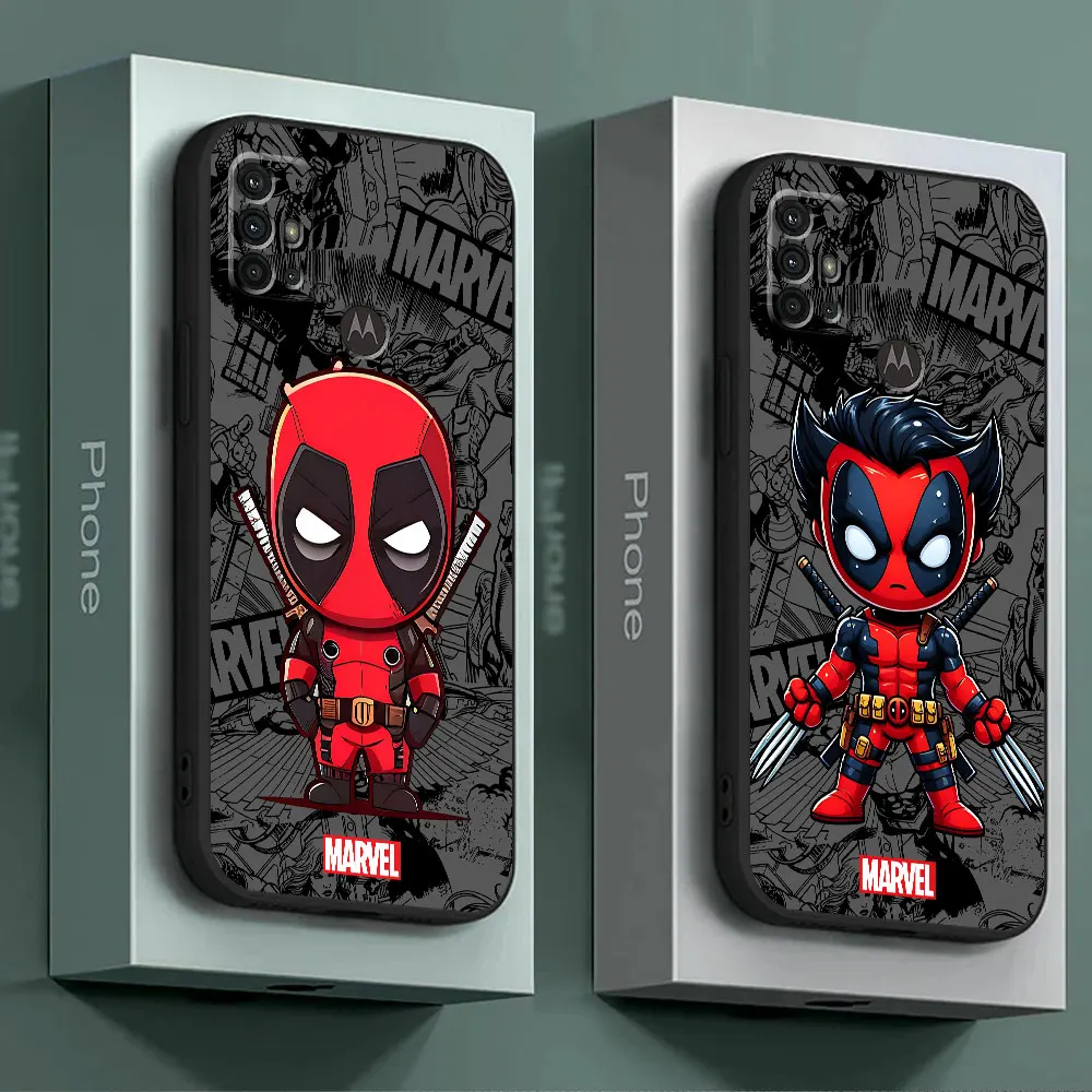 Marvel Deadpool Groot Phone Case for Motorola Moto G71 G72 G51 G52 G53 G22 G60 G73 G60s G30 G31 G50 G32 TPU Soft Cover Cases