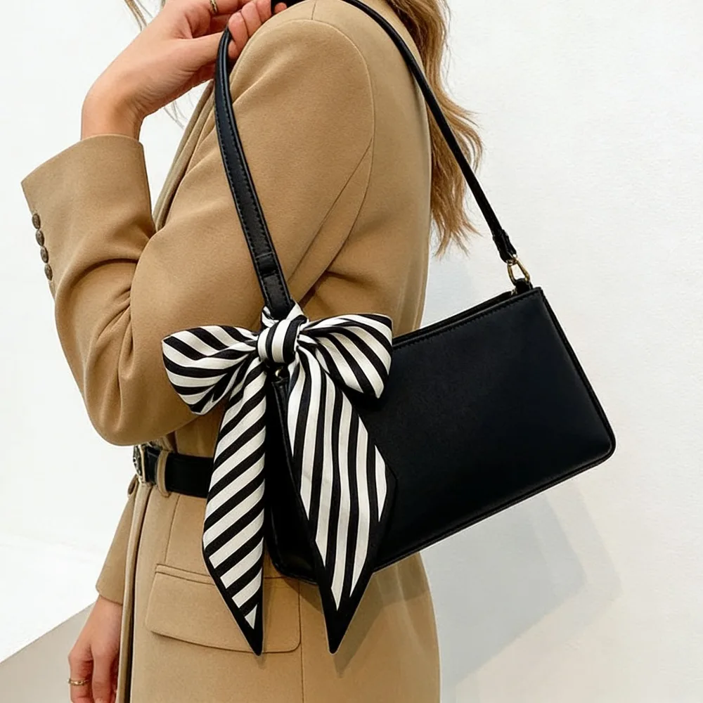 

Роскошный женский шелковый шарф, узкий шарф для сумки, повязка для волос, платок на шею