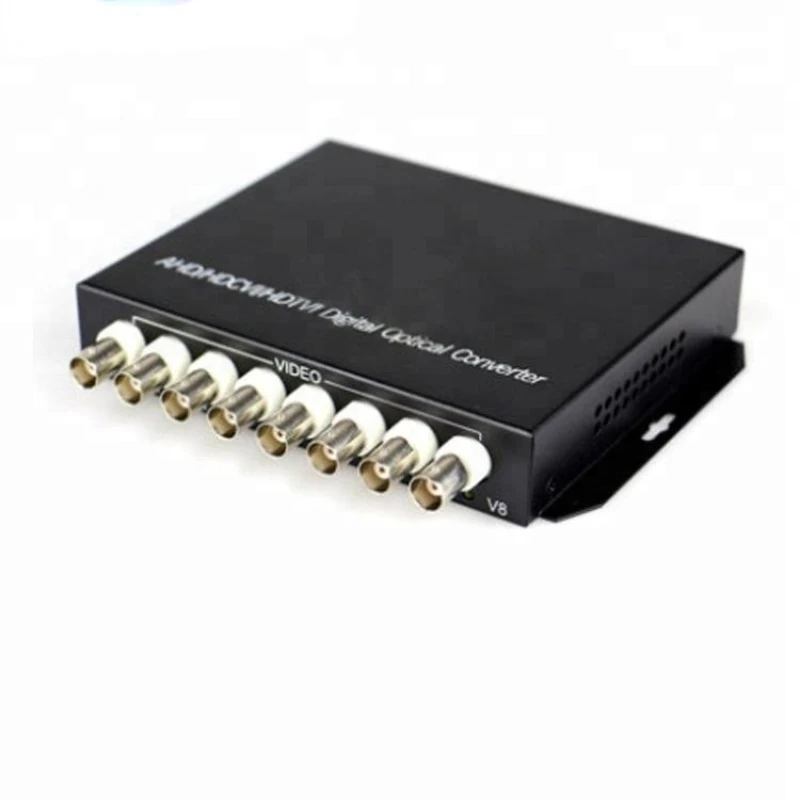 8Ch 1080P CVI/AHD Converter Fiber Optic to BNC Digital Video Converter fiber optical transmitter and receiver