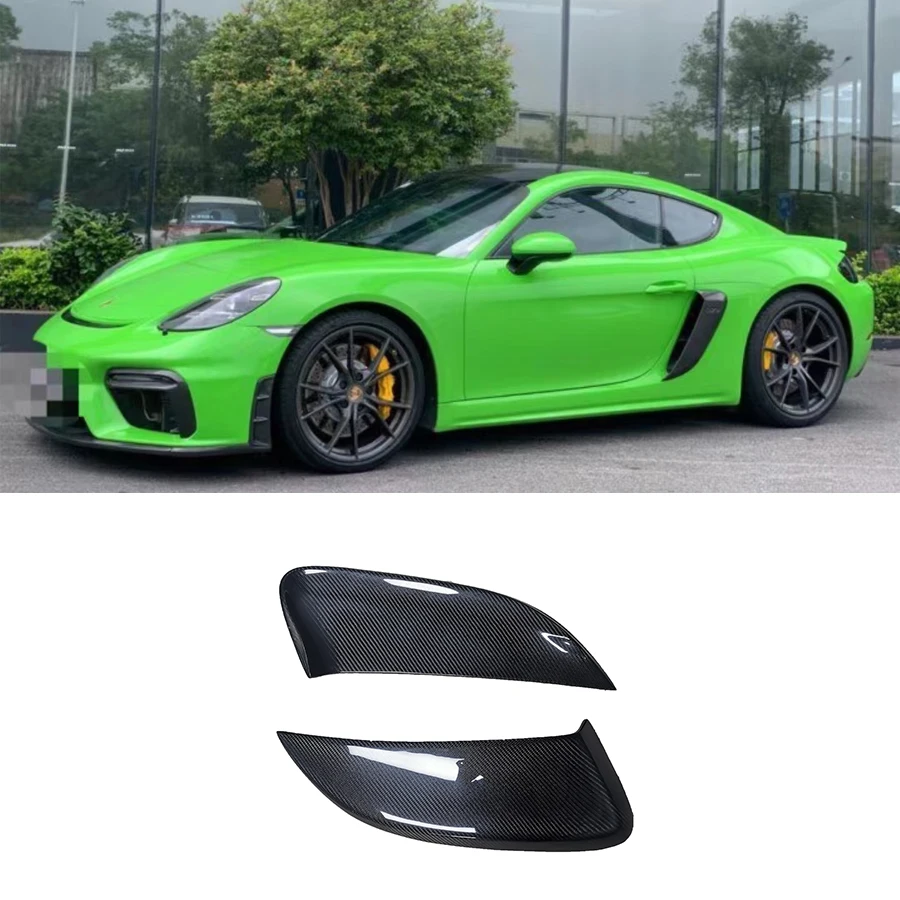 

Carbon Fiber For Porsche 718 Boxster Cayman 2016-2020 Car Side Fender Intakes Air Vents Trim Cover Caps Splitters Spoiler Parts