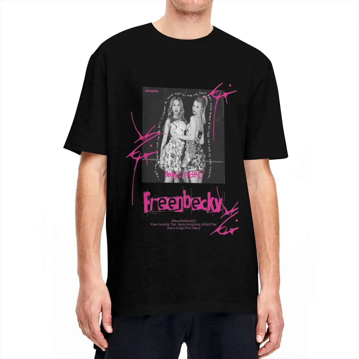 Camisa masculina t freenbecky ator tailandês t-shirts popular bela menina cartaz praia camiseta y2k diversão solta 100% algodão topos presente