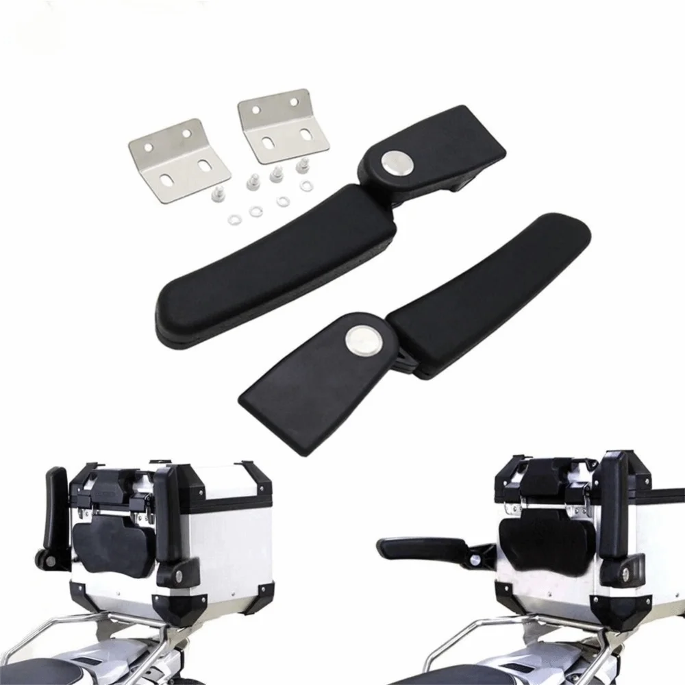 Alloy Rear Armrest Kit Universal Accessories Folding Top Box Arm Rest Passenger Seat Motorcycle Rear Folding Top Case