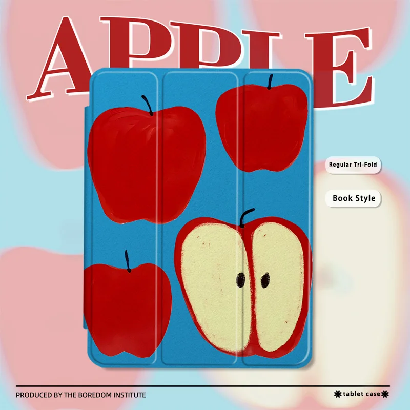 Korean-style Apple Tomato Creative For iPad pro 10/11-Inch 2020/6th/7th /8th /Air 3rd/Air 4th/9th gen/Air 5th Gen 2022/Air 11