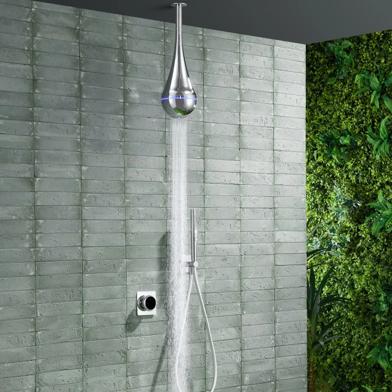

Concealed ceiling shower shower set, household bathroom pressurized into the wall type embedded shower nozzle