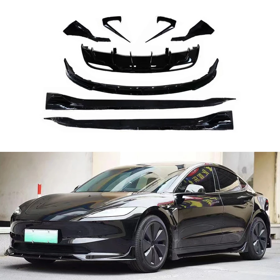 

Car Body Kit For 2023 Model 3 High Quality Auto Parts Upgrade Facelift body Aerodynamic kit For 2024 Tesla Model 3 ABS Material