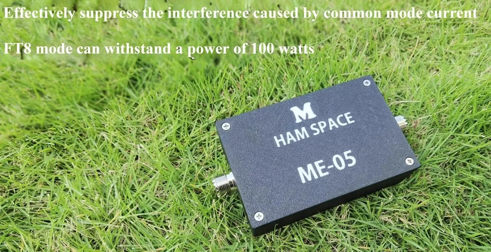 

ME-05 Blue/Black Shortwave Choke Coil 1-30MHz 100W Choke Ring with M Female Connector for FT-8 Interference Eliminating