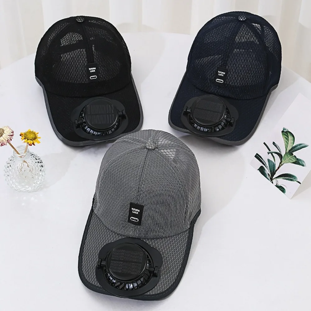 Fashion Breathable Solar Fan Hat USB Charging Quick Dry Sun Protection Caps Baseball Cap Outdoor
