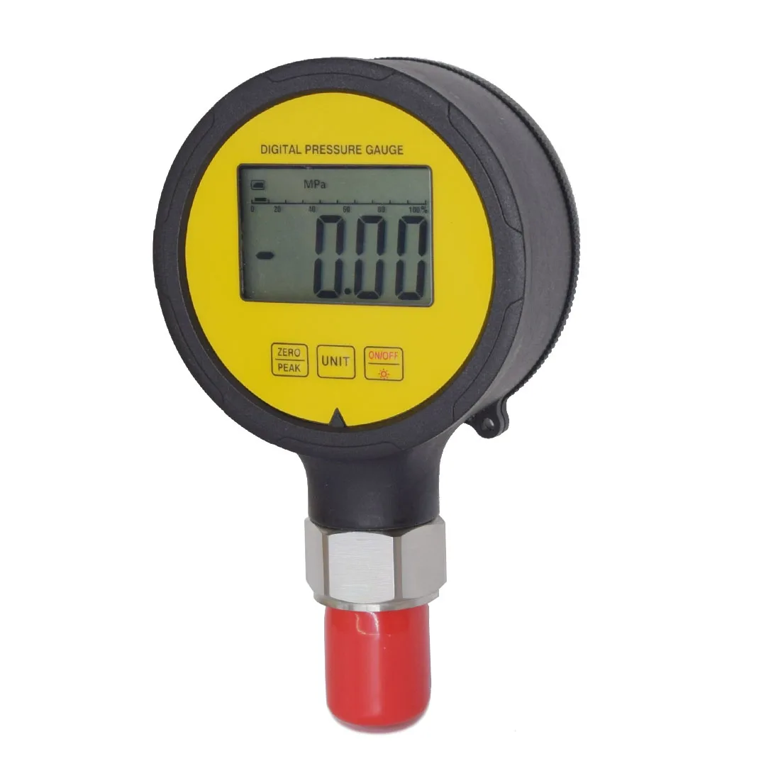 Digital Pressure Gauge Accuracy 1%FS for Hydraulic Water Air Oxygen Waterproof IP65 Diameter 80mm