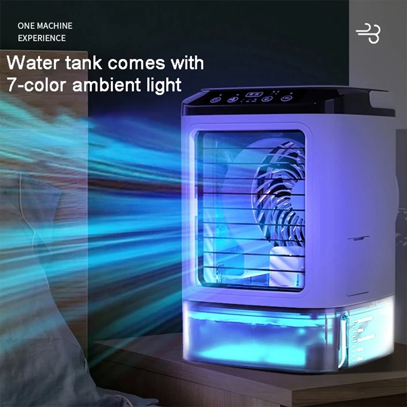 Portable Air Conditioner Portable Fan Dual Spray Ultrasonic Atomization Speed Mute Air Cooler