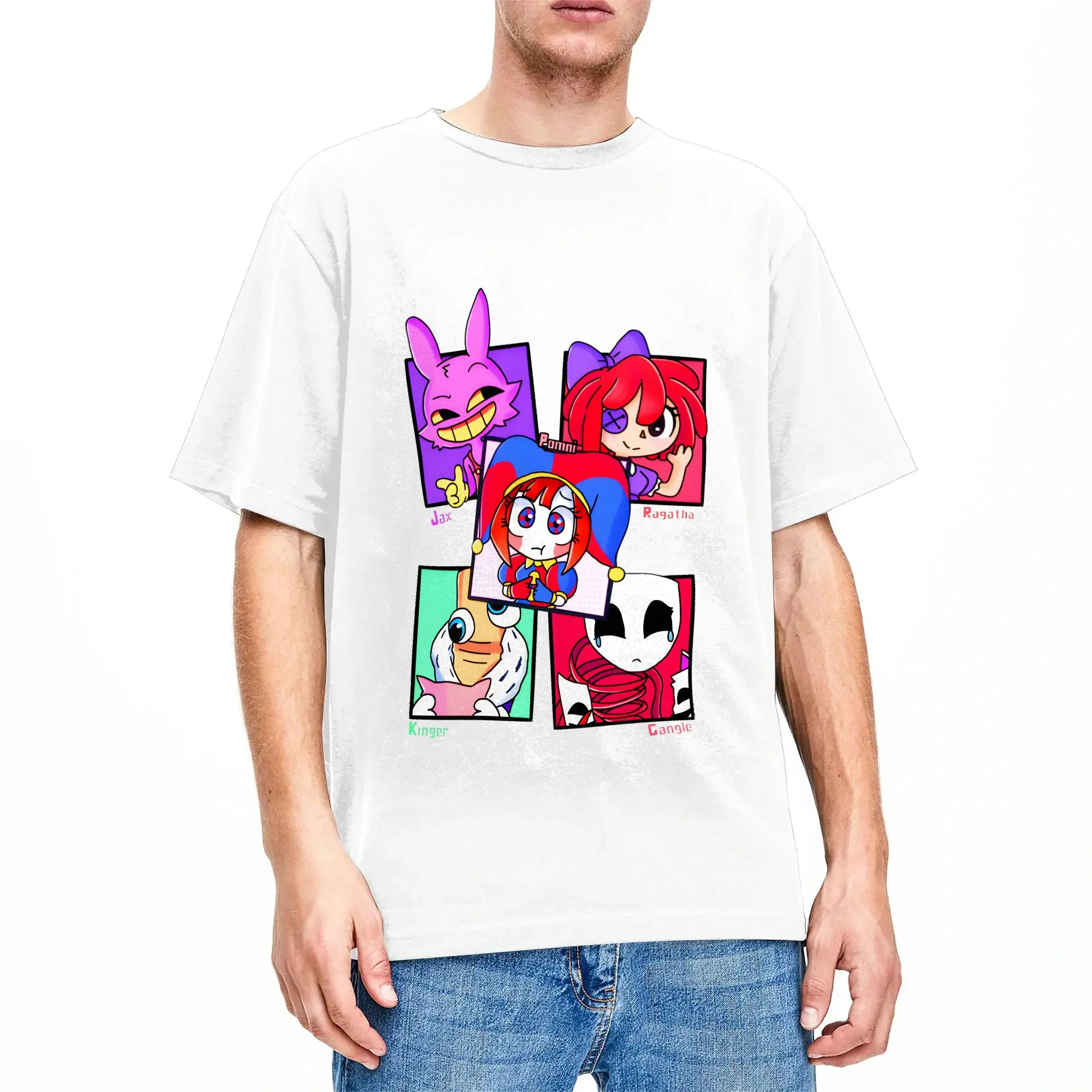Amazing Digital Circus Caine T Shirt Summer  Cotton T-Shirts For Men's Casual Tshirt Short-Sleeve Aesthetic Tops