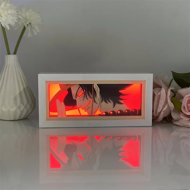 3d Anime Led Light Box One Piece Zoro Gear Fifth Sun God Luffy Action Figure Toys Room Decoration Table Lamp Kids Birthday Gift