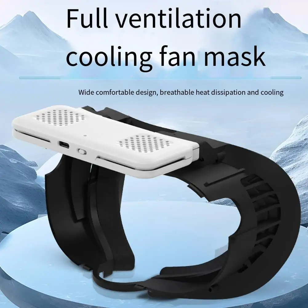 Cooling Fan with Facial Interface For Meta Quest 3 VR Headset Air Circulation Breathable Face Cover Comfortable Interface Pad