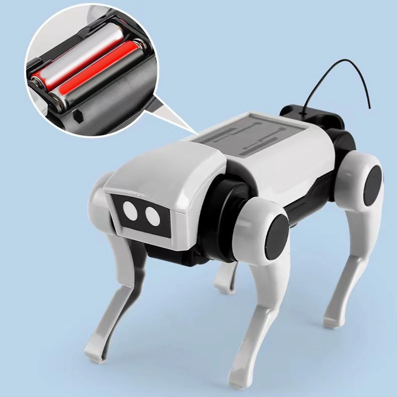 Assemblaggio fai da te solare elettrico meccanico cane scienza Tech Puzzle giocattolo educazione intelligente Robot giocattoli per cani per bambini regali per bambini