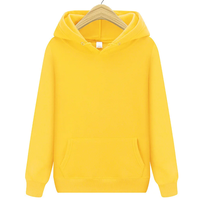 Large Size Solid Color Outdoor Sports Hoodie Fleece Hooded Sweatshirt Casual Comfy Unisex Design for All Seasons