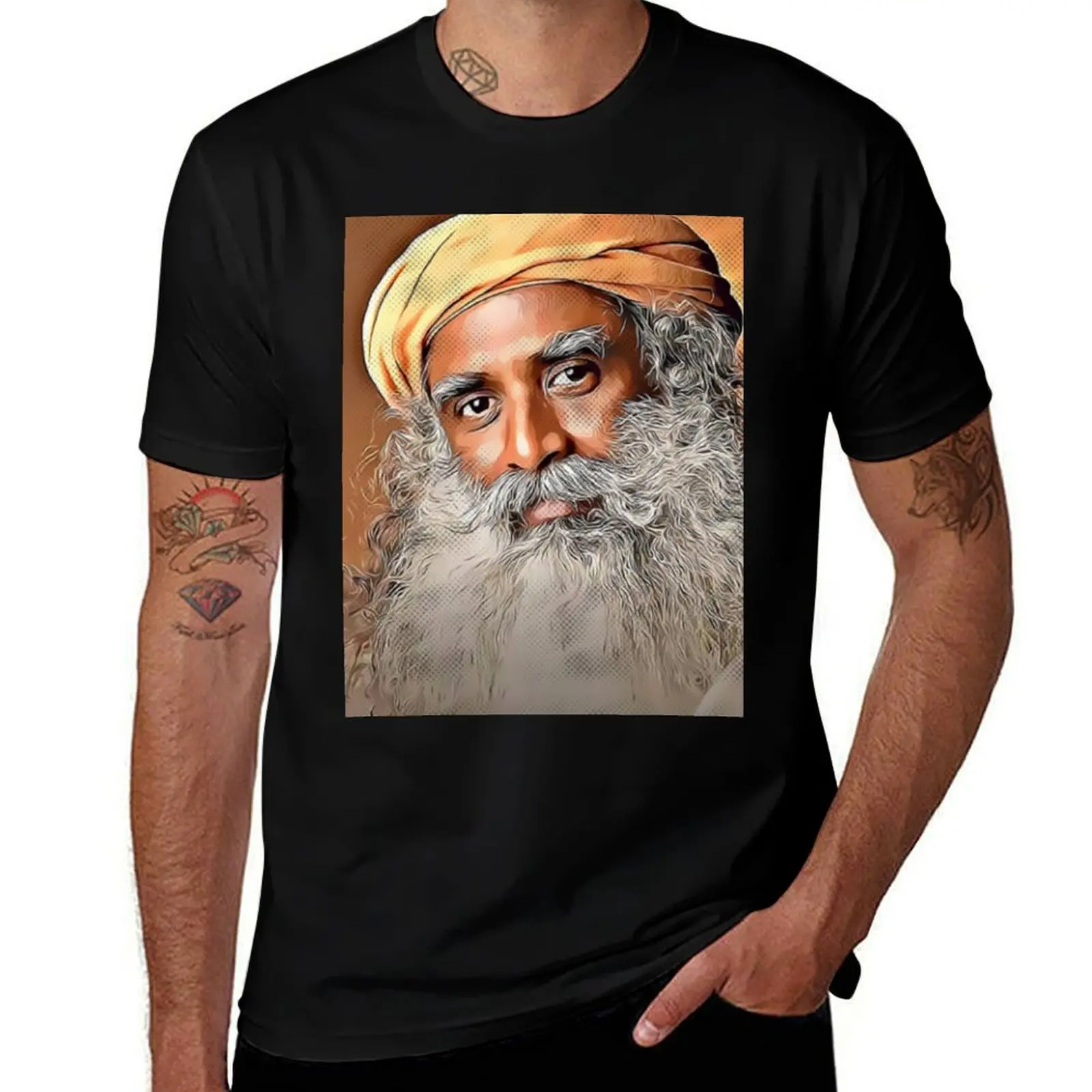 

Jaggi Vasudev Sadhguru T-Shirt All Match Basic Short Sleeve Top