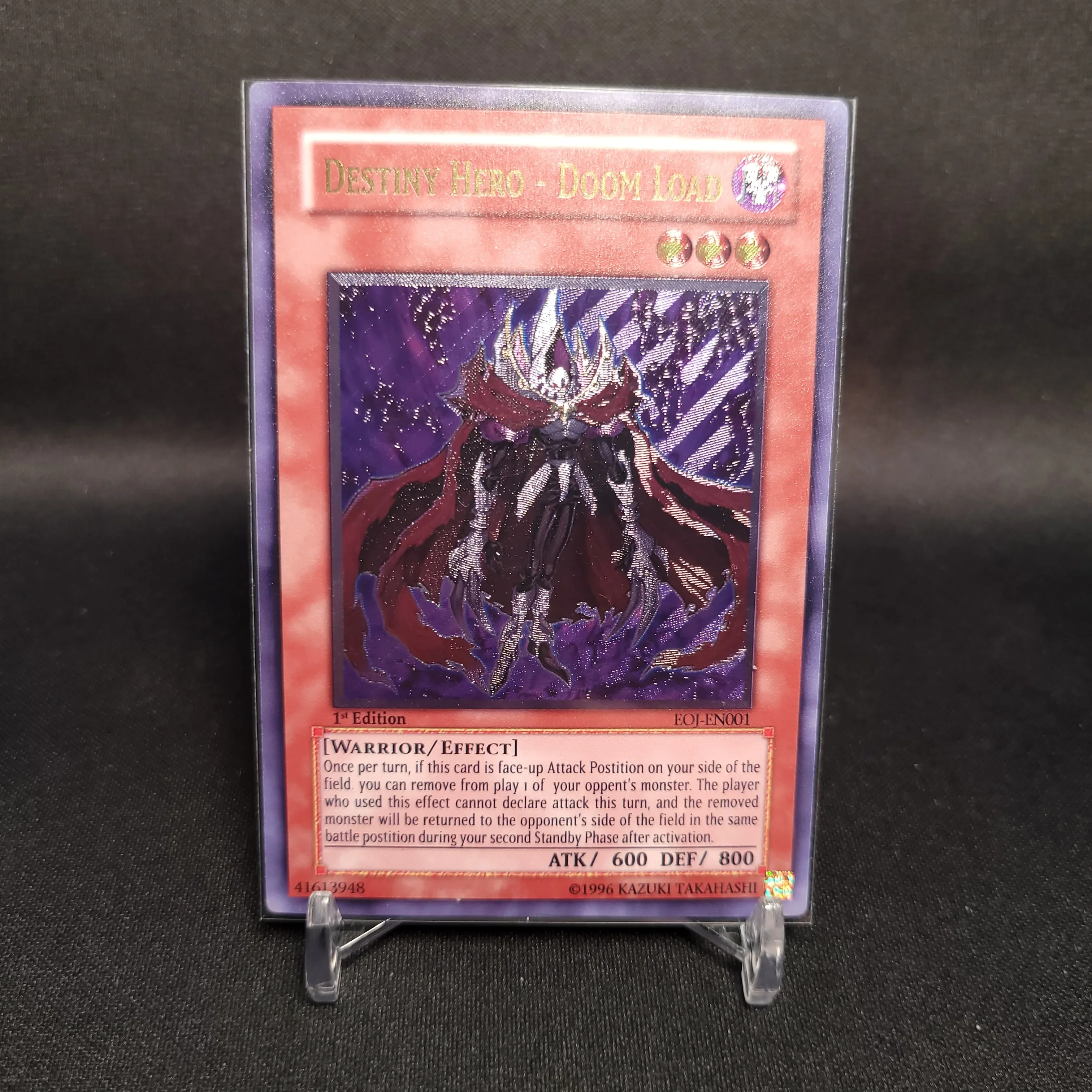 Yu-Gi-Oh  Ultimate Rare EOJ-EN001/Destiny HERO - Doom Lord Children's Gift Collectible Card Toys (Not Original)