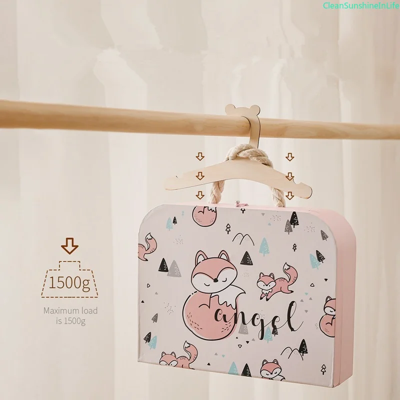 Baby Creative Hanger Rack Baby Wooden Clothes Hanger for Kids Present Home Nursery Decor  Girls Princess Room 5/10 Pcs