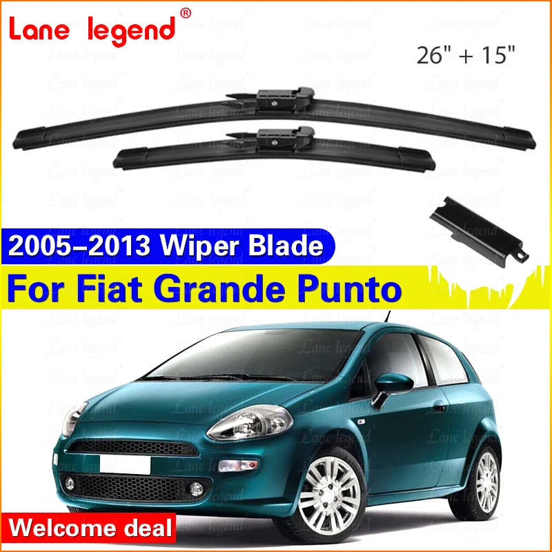 

Wiper Front Wiper Blades For Fiat Grande Punto 2005-2013 Windshield For FIAT Punto Evo 2009-2013 2010 2011 26"+15" Accessories