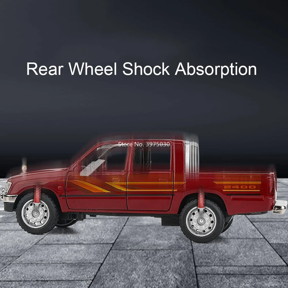 Hilux TUNDRA TRD 4x4, jouet en alliage, modèle de portes ouvertes, roue tout-terrain Miniature, véhicule à tirer pour enfants, cadeaux de décoration, 1:32