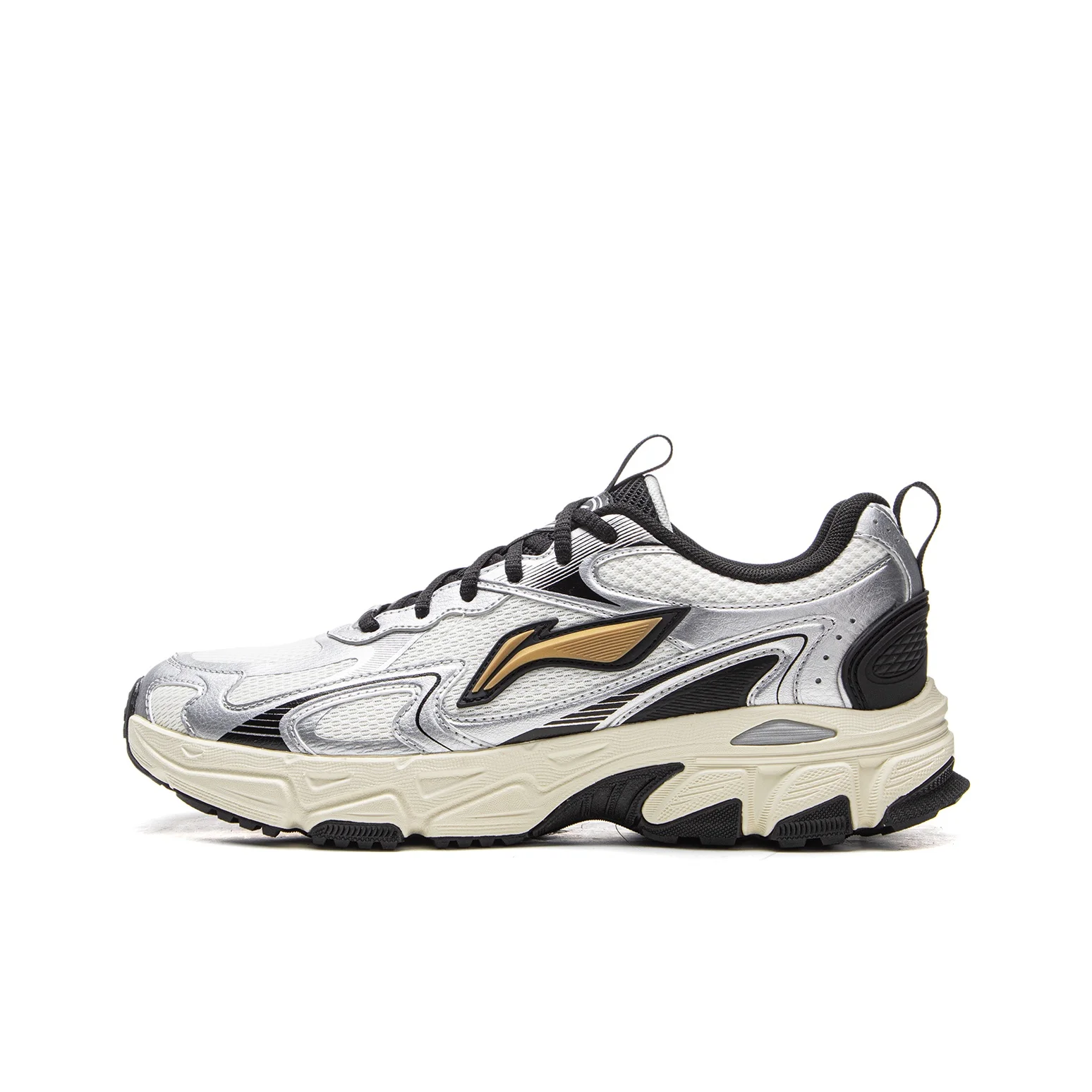 Li Ning Carefree V2 Low top Running Shoes Men's Silver White ARXV007-5