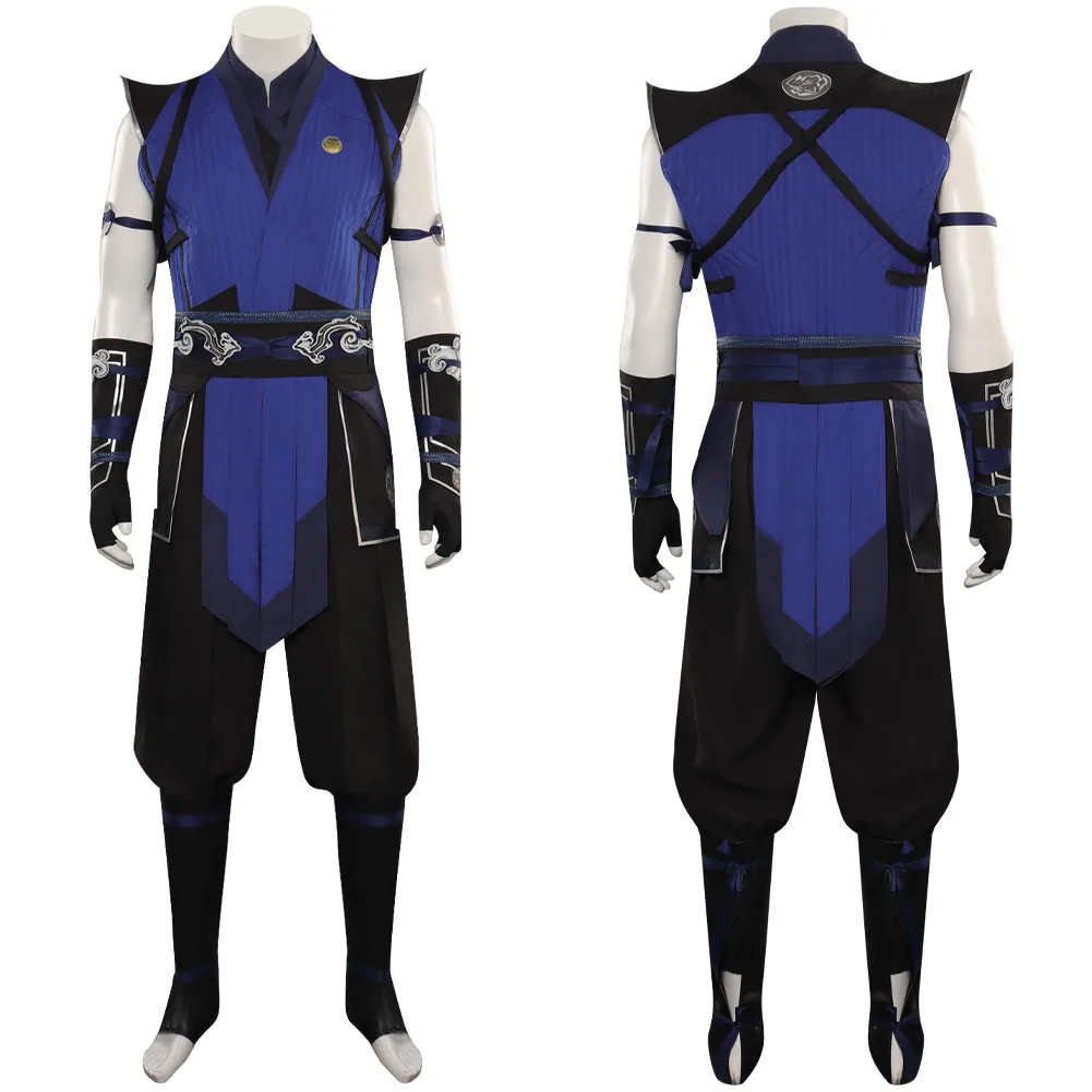 Sub-Zero Mortal Kombat Cosplay para Homens, Disfarce Fantasia, Top Adulto, Calças, Máscara, Dia das Bruxas, Carnaval, Terno