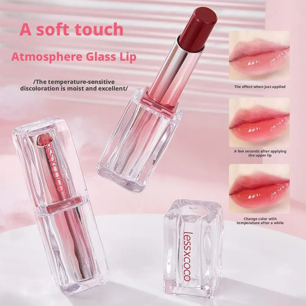 マカロン カラーチェンジング リップスティック、温度活性化＆リップ リップ リップ グロス、ナチュラル ヌード バーム、ティント ウォータープルーフ モイスチャライジング U5H7