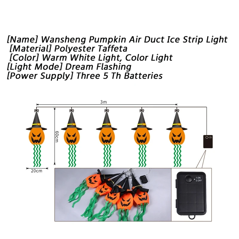 Halloween Lights, 5 LED Halloween Decorations String Lights, For Indoor Outdoor Home Party Halloween Decor