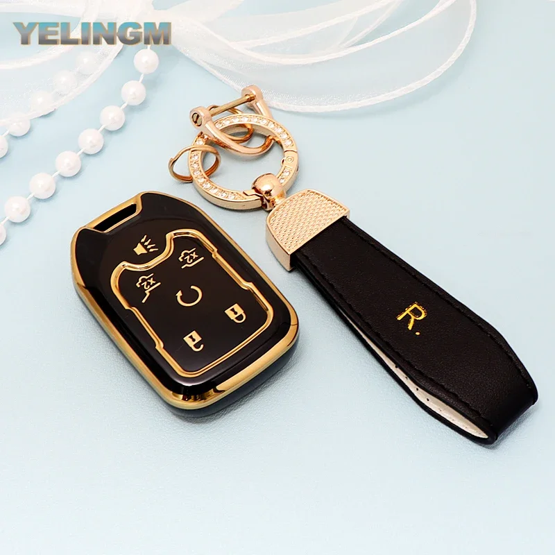 TPU Shell Fob Car Remote 6 Buttons Key Case Cover For Chevrolet Silverado Suburban Tahoe for GMC Yukon Sierra Acadia Terrain