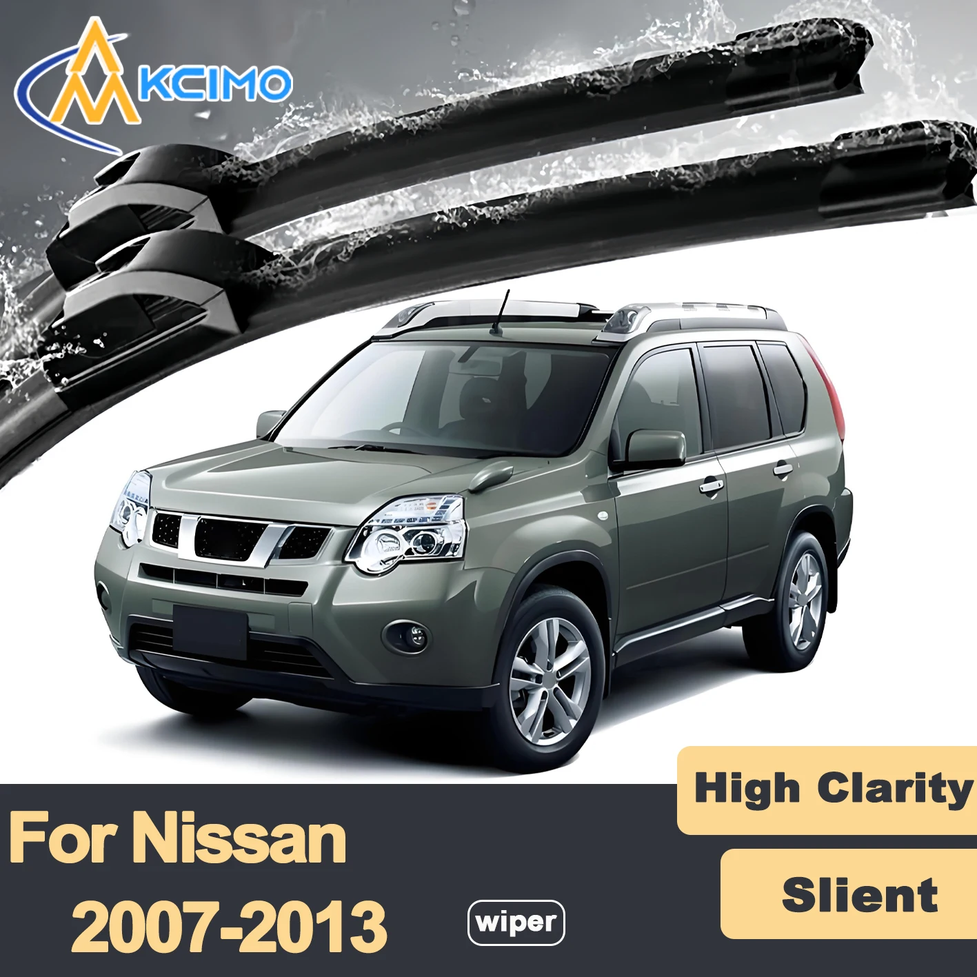 

Premium Rubber Durable Silent Windshield Wiper Blades 2pcs for Nissan X-Trail T31 2007-2013 Dongfeng Fengdu MX6