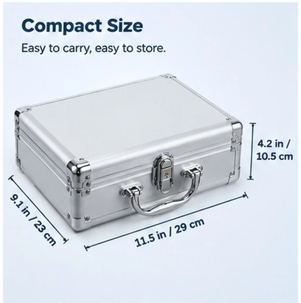 Aluminum Alloy Hard Tool Case Portable Storage Box Makeup Small Cameras Accessories Carrying Briefcase Metal Case