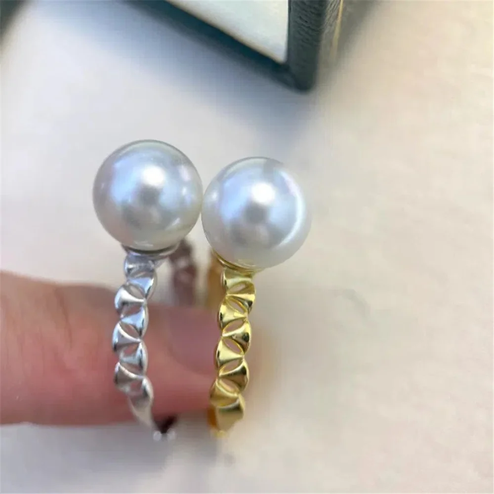 Solid S925 Sterling Silver Pearl Ring Settings Findings & Accessories - for Jewelry Making Bulk Wholesale Craft Supplies 6-12mm