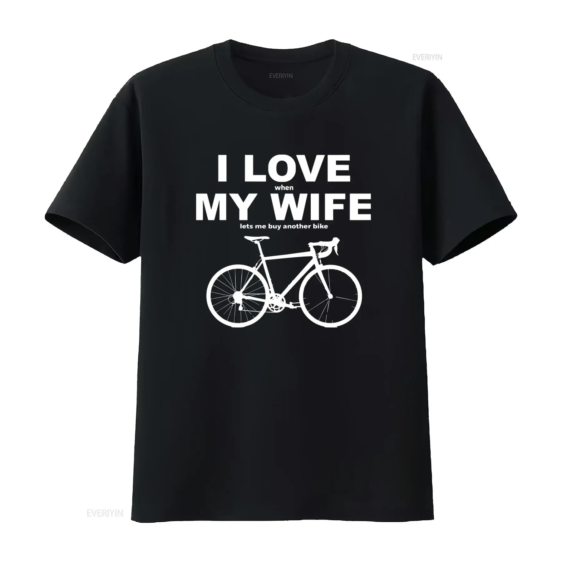 Funny Cycling Lover T Shirt I Love When My Wife Lets Me Buy Another Bike for Men vintage Washed designer clothes Unisex fashion
